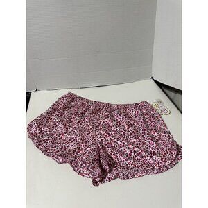 Jasmine & Ginger Silky Animal Print Pajama Shorts size L NWT